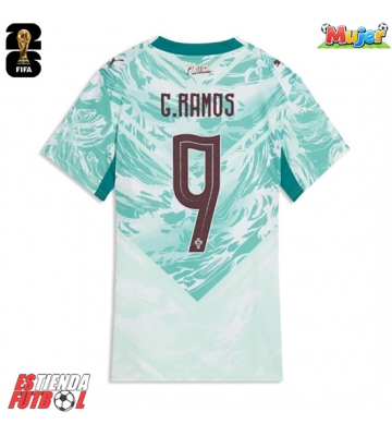 Portugal Goncalo Ramos #9 Segunda Equipación Mujer Mundial 2026 Manga Corta